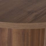 Tavolo Fisso Marrone Noce 6 Posti Forma Ovale 200x90x75h cm, Materiale Piano in Legno Nobilitato - Nofalota