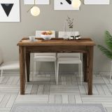 Tavolo Fisso Marrone Noce 6 Posti Forma Rettangolare 110x72x75h cm, Peso Supportato 120 kg - Fosciana