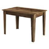 Tavolo Fisso Marrone Noce 6 Posti Forma Rettangolare 110x72x75h cm, Peso Supportato 120 kg - Fosciana