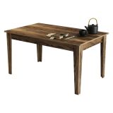 Tavolo Fisso Marrone Noce 6 Posti Forma Rettangolare 145x88x75h cm, Peso Supportato 120 kg - Viverone