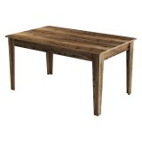 Tavolo Fisso Marrone Noce 6 Posti Forma Rettangolare 145x88x75h cm, Peso Supportato 120 kg - Viverone