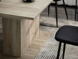 Tavolo Fisso Marrone Noce 6 Posti Forma Rettangolare 160x91.5x76h cm, Materiale Piano in Legno Nobilitato - Siano