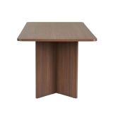 Tavolo Fisso Marrone Noce 6 Posti Forma Rettangolare 180x90x75h cm, Materiale Piano in Legno Nobilitato - Noleme