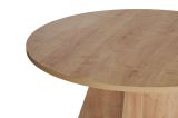 Tavolo Fisso Marrone Rovere 4 Posti Forma Rotondo 120x120x75h cm, Peso Supportato 60 kg - Racale