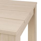 Tavolo Fisso Marrone Rovere 4 Posti Ripiano Effetto Dogato 80x80x76h cm, Forma Quadrato - Trosa