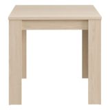 Tavolo Fisso Marrone Rovere 4 Posti Ripiano Effetto Dogato 80x80x76h cm, Forma Quadrato - Trosa