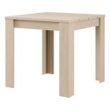 Tavolo Fisso Marrone Rovere 4 Posti Ripiano Effetto Dogato 80x80x76h cm, Forma Quadrato - Trosa