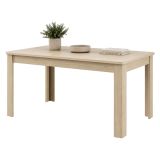 Tavolo Fisso Marrone Rovere 8 Posti Angoli Arrotondati 160x91x77h cm, Forma Rettangolare - Olgiate