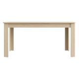 Tavolo Fisso Marrone Rovere 8 Posti Angoli Arrotondati 160x91x77h cm, Forma Rettangolare - Olgiate