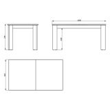 Tavolo Fisso Marrone Rovere 8 Posti Forma Rettangolare 160x90x77h cm, Sfumatura Colore Struttura Rovere - Rifred