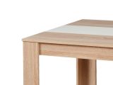 Tavolo Fisso Marrone Rovere Bianco 6 Posti Forma Rettangolare 135x80.5x74.5h cm, Colore Struttura Bianco - Simala