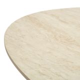 Tavolo Fisso Marrone Rovere Nero 4 Posti Forma Ovale 180x90x73h cm, Sfumatura Colore Struttura Rovere - Baleha