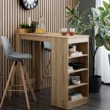 Tavolo Fisso Marrone Rovere Nodi 2 Posti Forma Rettangolare 120x50x105h cm, Materiale Piano in Legno Nobilitato - Sedriano