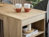 Tavolo Fisso Marrone Rovere Nodi 2 Posti Forma Rettangolare 120x50x105h cm, Materiale Piano in Legno Nobilitato - Sedriano