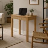 Tavolo Fisso Marrone Rovere Nodi 4 Posti Forma Quadrato 75x55x76h cm, Sfumatura Colore Struttura Rovere Nodi - Loda
