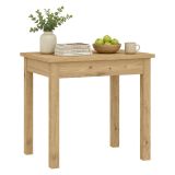 Tavolo Fisso Marrone Rovere Nodi 4 Posti Forma Quadrato 75x55x76h cm, Sfumatura Colore Struttura Rovere Nodi - Loda