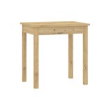 Tavolo Fisso Marrone Rovere Nodi 4 Posti Forma Quadrato 75x55x76h cm, Sfumatura Colore Struttura Rovere Nodi - Loda