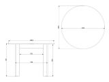 Tavolo Fisso Marrone Rovere Nodi 4 Posti Forma Rotondo 106.5x106.5x76.5h cm, Materiale Piano in Legno Nobilitato - Gorlago