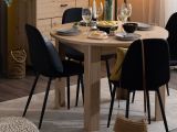 Tavolo Fisso Marrone Rovere Nodi 4 Posti Forma Rotondo 106.5x106.5x76.5h cm, Materiale Piano in Legno Nobilitato - Gorlago