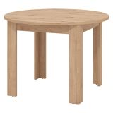 Tavolo Fisso Marrone Rovere Nodi 4 Posti Forma Rotondo 106.5x106.5x76.5h cm, Materiale Piano in Legno Nobilitato - Gorlago