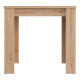 Tavolo Fisso Marrone Rovere Nodi 4 Posti Ripiano Effetto Dogato 80x80x76h cm, Forma Quadrato - Trosa