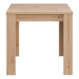 Tavolo Fisso Marrone Rovere Nodi 4 Posti Ripiano Effetto Dogato 80x80x76h cm, Forma Quadrato - Trosa