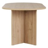 Tavolo Fisso Marrone Rovere Nodi 6 Posti Forma Ovale 180x90x75h cm, Materiale Piano in Legno Nobilitato - Monterano