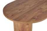 Tavolo Fisso Marrone Rovere Nodi 6 Posti Forma Ovale 200x90x75h cm, Materiale Piano in Legno Nobilitato - Nofalota
