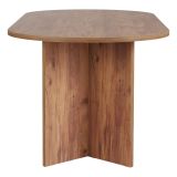 Tavolo Fisso Marrone Rovere Nodi 6 Posti Forma Ovale 200x90x75h cm, Materiale Piano in Legno Nobilitato - Nofalota