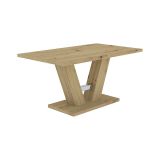 Tavolo Fisso Marrone Rovere Nodi 6 Posti Forma Rettangolare 137x90x76h cm, Sfumatura Colore Struttura Rovere Nodi - Liteneso