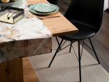 Tavolo Fisso Marrone Rovere Nodi 6 Posti Forma Rettangolare 160x91.5x76h cm, Materiale Piano in Legno Nobilitato - Siano