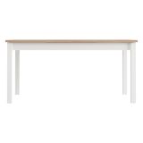 Tavolo Fisso Marrone Rovere Nodi Bianco Opaco 8 Posti Forma Rettangolare 160x80x77h cm, Sfumatura Colore Struttura Rovere Nodi - Senn