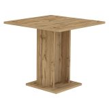 Tavolo Fisso Marrone Rovere Scuro 4 Posti Forma Quadrato 80x80x74h cm, Sfumatura Colore Struttura Rovere Scuro - Litasili
