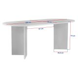 Tavolo Fisso Marrone Rovere Scuro 6 Posti Forma Ovale 200x90x75h cm, Materiale Piano in Legno Nobilitato - Nofalota