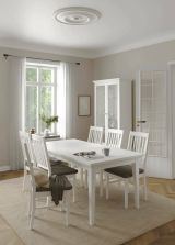Tavolo fisso Morgane, Ripiano da cucina, Consolle per sala da pranzo, Ripiano rettangolare fisso, 95x180 h76 cm, Bianco