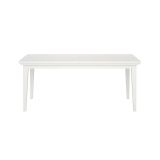 Tavolo fisso Morgane, Ripiano da cucina, Consolle per sala da pranzo, Ripiano rettangolare fisso, 95x180 h76 cm, Bianco