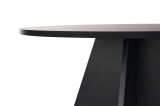 Tavolo Fisso Nero 4 Posti Forma Rotondo 120x120x75h cm, Peso Supportato 60 kg - Racale