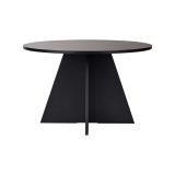 Tavolo Fisso Nero 4 Posti Forma Rotondo 120x120x75h cm, Peso Supportato 60 kg - Racale