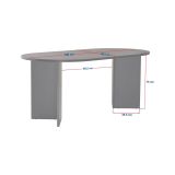 Tavolo Fisso Nero 6 Posti Forma Ovale 180x89.5x75h cm, Peso Supportato 70 kg - Monterano