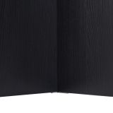 Tavolo Fisso Nero Frassinato 6 Posti Forma Ovale 200x90x75h cm, Materiale Piano in Legno Nobilitato - Nofalota