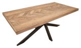 Tavolo gambe intrecciate rettangolare 9 posti marrone e nero 180x90cm - Deller