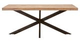 Tavolo gambe intrecciate rettangolare 9 posti marrone e nero 180x90cm - Deller
