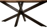 Tavolo gambe intrecciate rettangolare 9 posti marrone e nero 180x90cm - Deller