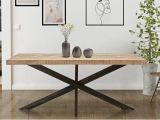 Tavolo gambe intrecciate rettangolare 9 posti marrone e nero 180x90cm - Deller
