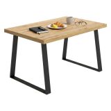 Tavolo legno e metallo rettangolare 8 posti 140x90cm - Amitrax