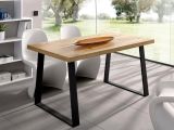 Tavolo legno e metallo rettangolare 8 posti 140x90cm - Amitrax
