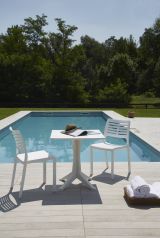 Tavolo per terrazzo 6 posti 70x70cm bianco - Agostini