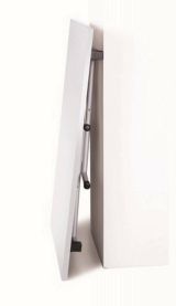 Tavolo pieghevole Arnica, Tavolo da campeggio con gambe pieghevoli in metallo, Tavolo da pranzo moderno multiuso, 100% Made in Italy, 125x75h80 cm, Bianco