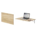Tavolo Pieghevole Marrone Rovere Bianco un Posto Salvaspazio 78x50x21h cm, Forma Rettangolare - Grandate
