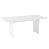 Tavolo pranzo rettangolare 8 posti bianco lucido 160x90cm - Alibi